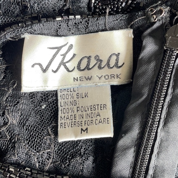 JKara Women’s Black Silk Beaded Maxi Dress - Picture 8 of 8